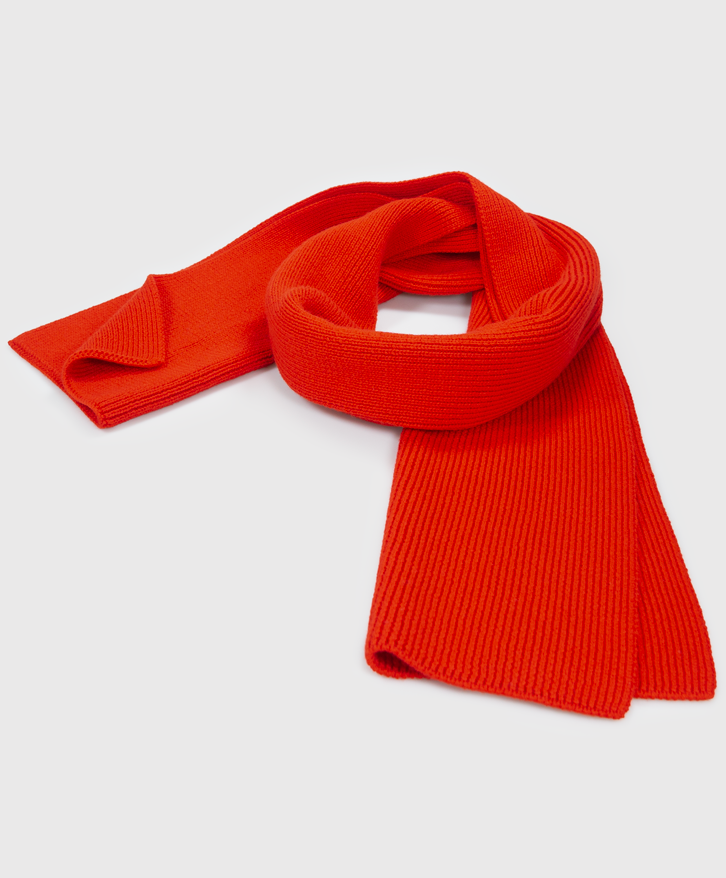 Écharpe en laine mérinos coquelicot