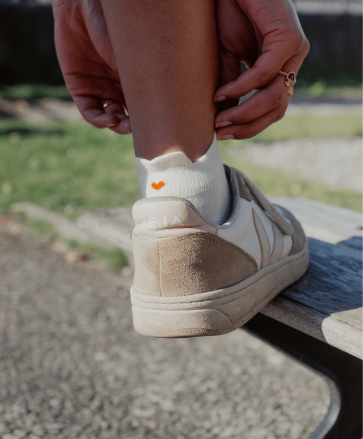 Socquettes languettes cœur -