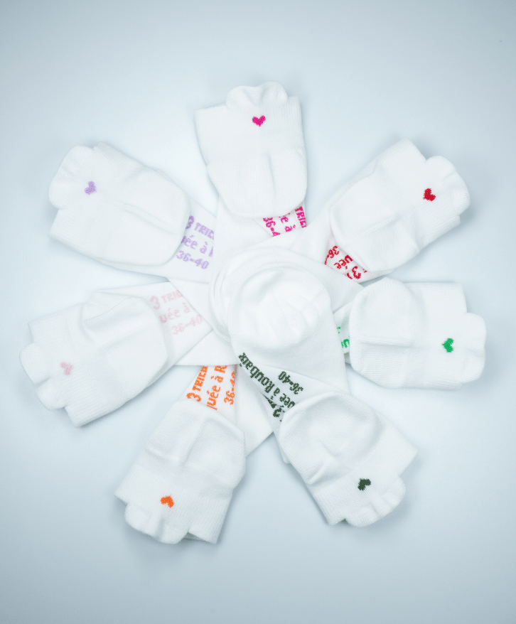 Socquettes languettes cœur -