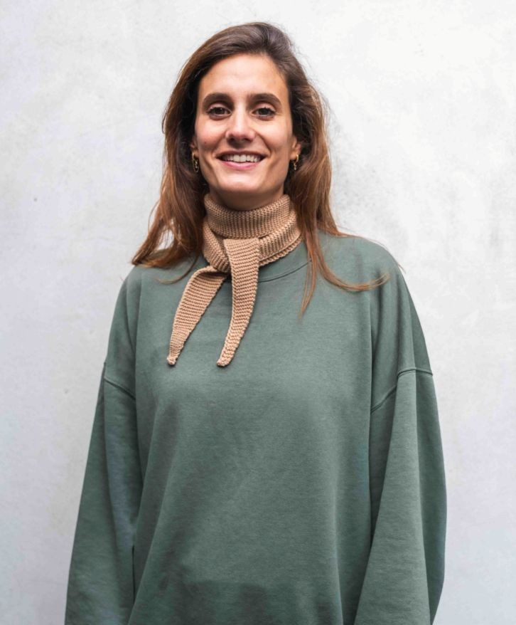 Foulard en laine mérinos sable
