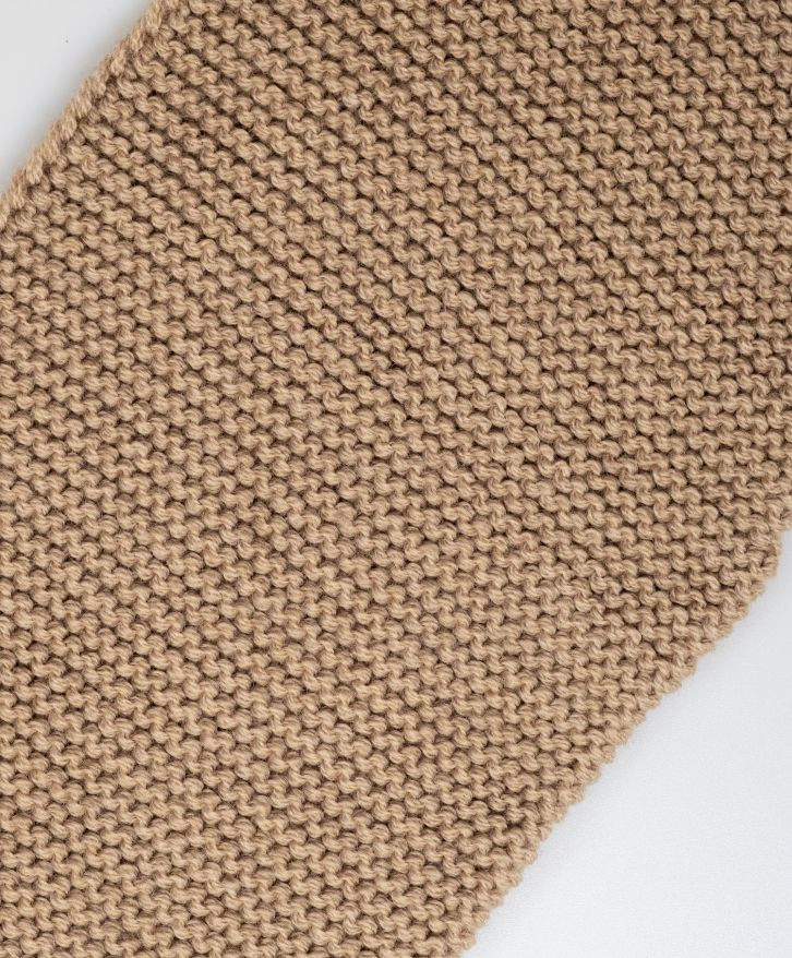 Foulard en laine mérinos sable -