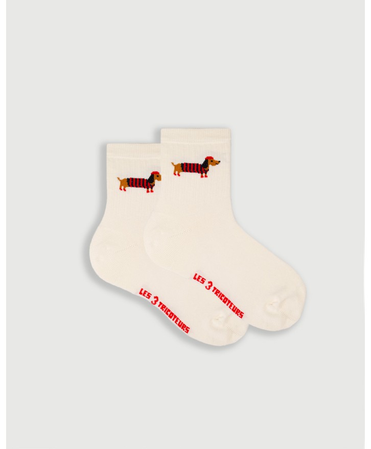 Chaussettes mi-hautes teckel -