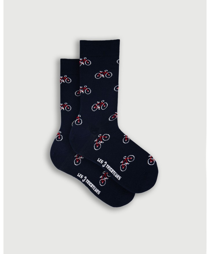 Chaussettes hautes motifs vélos