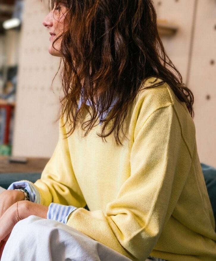 Pull mérinos uni femme -