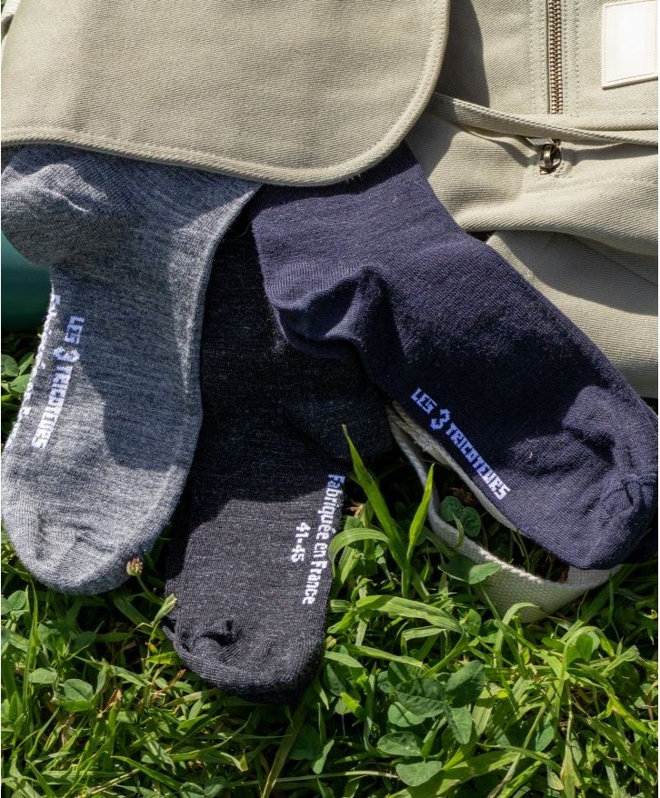 Pack 3 paires chaussettes en laine française -