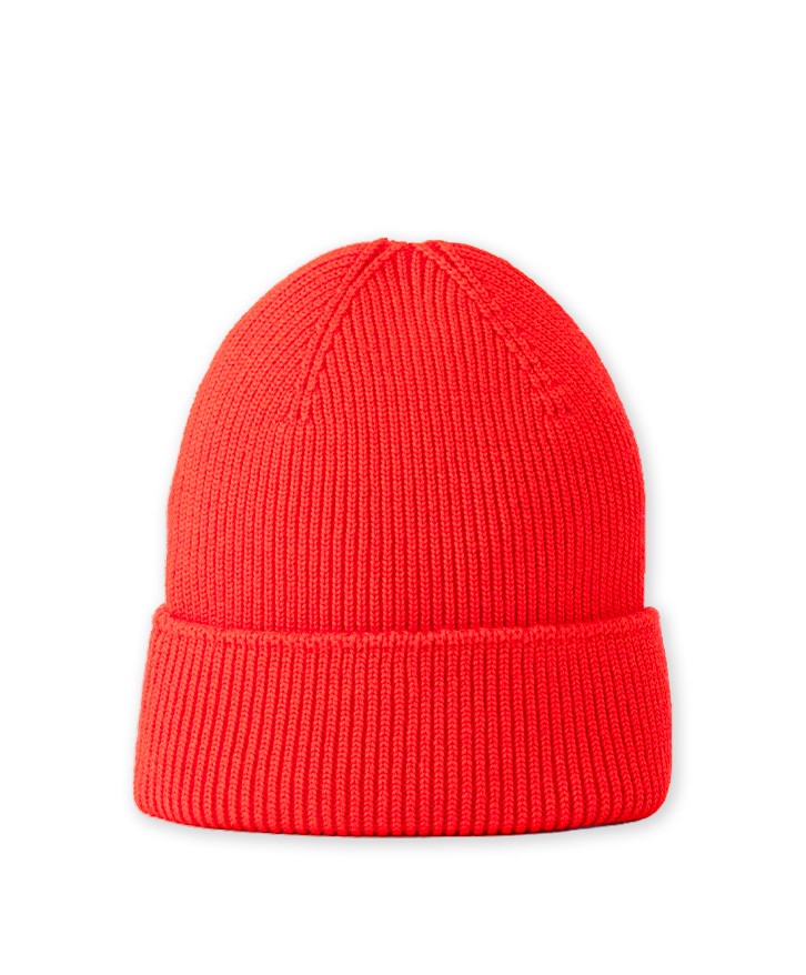 Bonnet en laine mérinos rouge