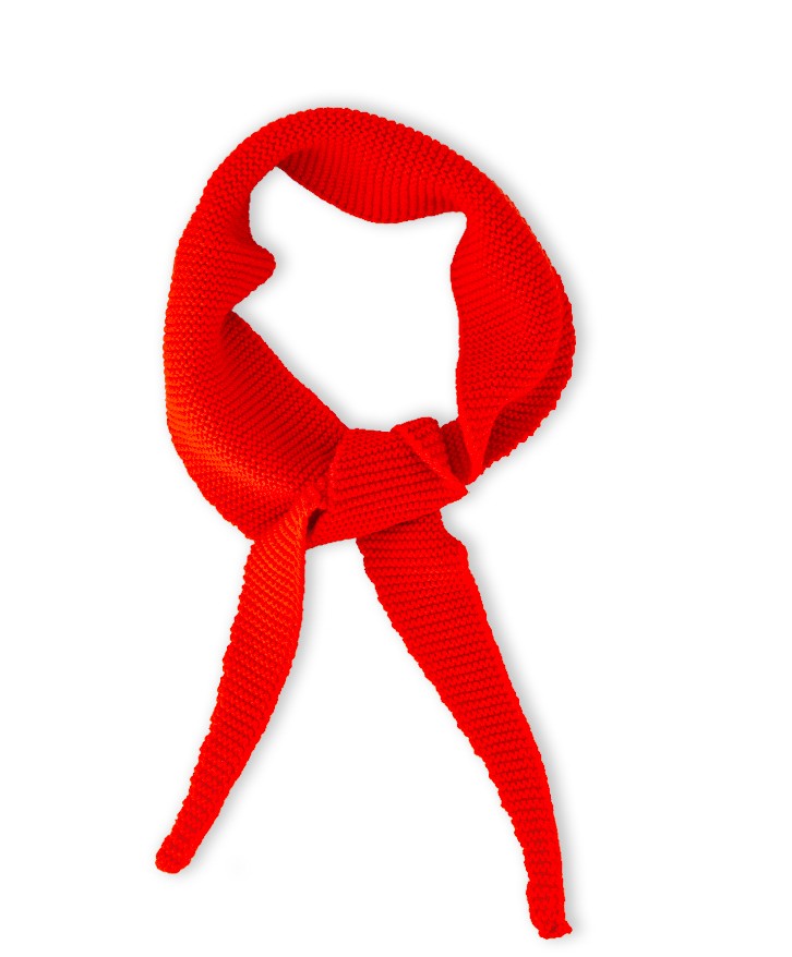 Foulard en laine mérinos rouge