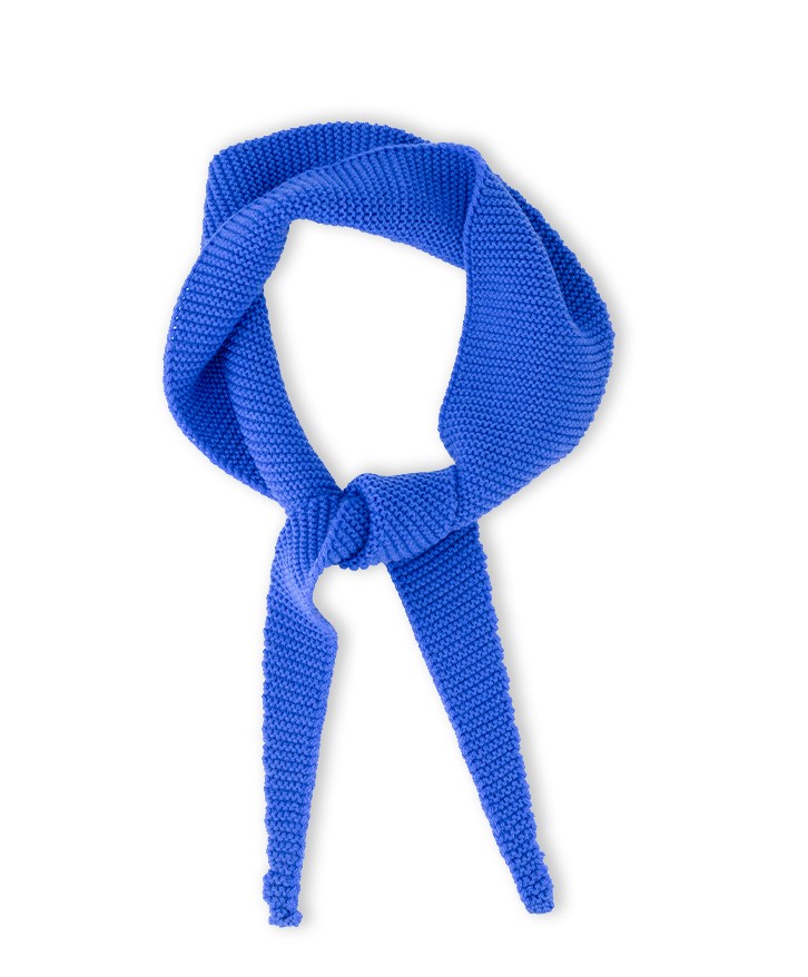 Foulard en laine mérinos bleu roi