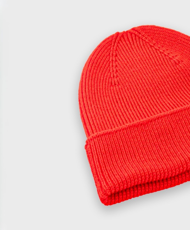 Bonnet en laine mérinos rouge