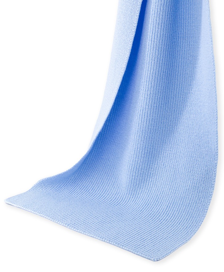 Echarpe bleu ciel en laine mérinos -