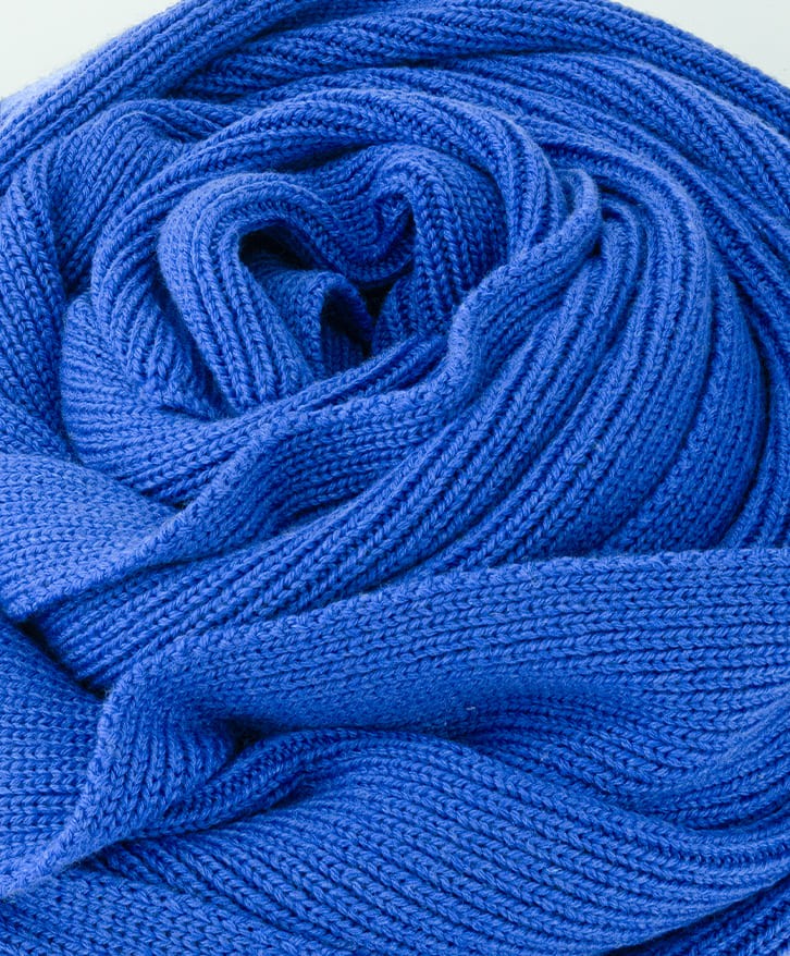 Echarpe bleu roi en laine mérinos -