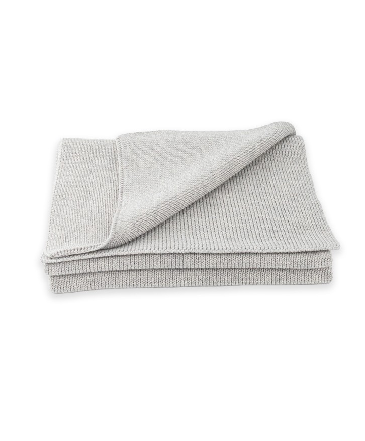 Echarpe gris chiné en laine mérinos