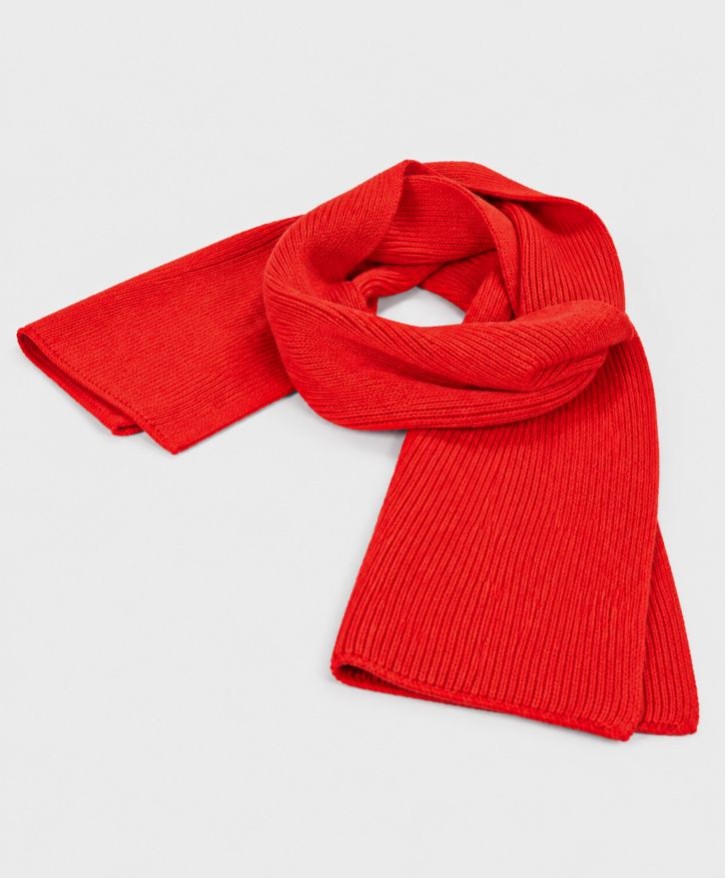 Echarpe rouge en laine mérinos