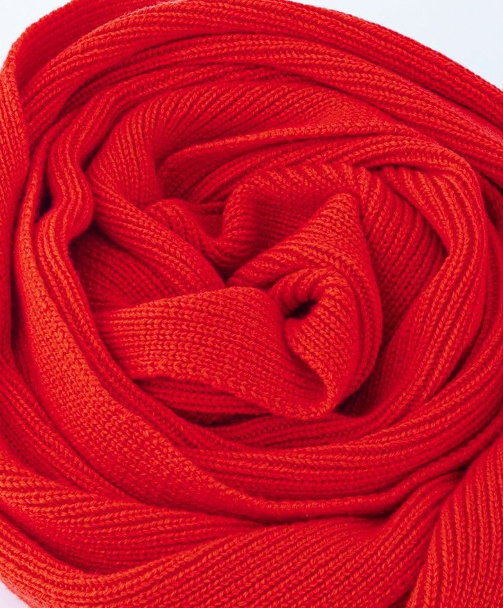 Echarpe rouge en laine mérinos