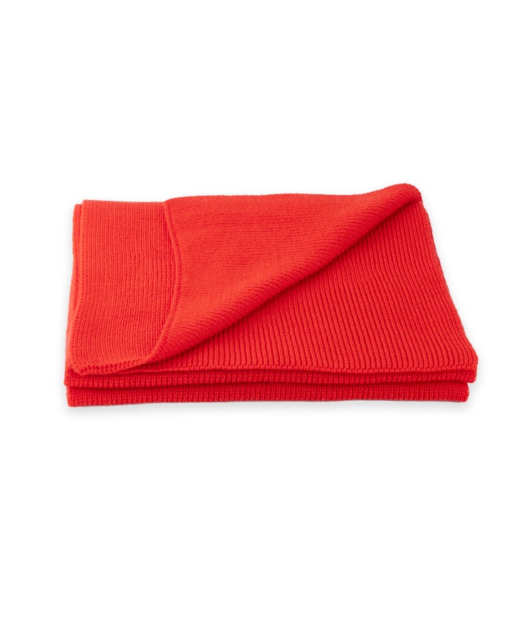 Echarpe rouge en laine mérinos