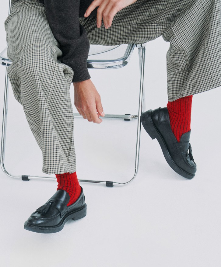 Pack chaussettes côtelées bicolores -