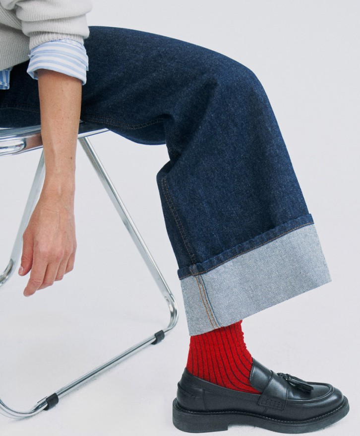 Pack chaussettes côtelées bicolores